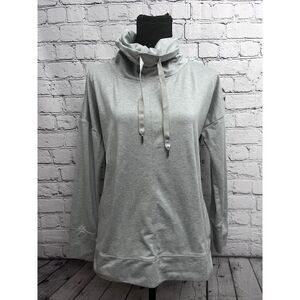 Apana Athletic Top‎ Shirt Womens Light Gray Pullover Cowl Neck Small